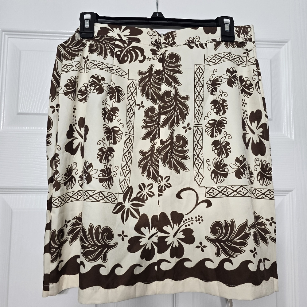 Brown and Cream Floral Skirt And TOP - Picture 4 of 13